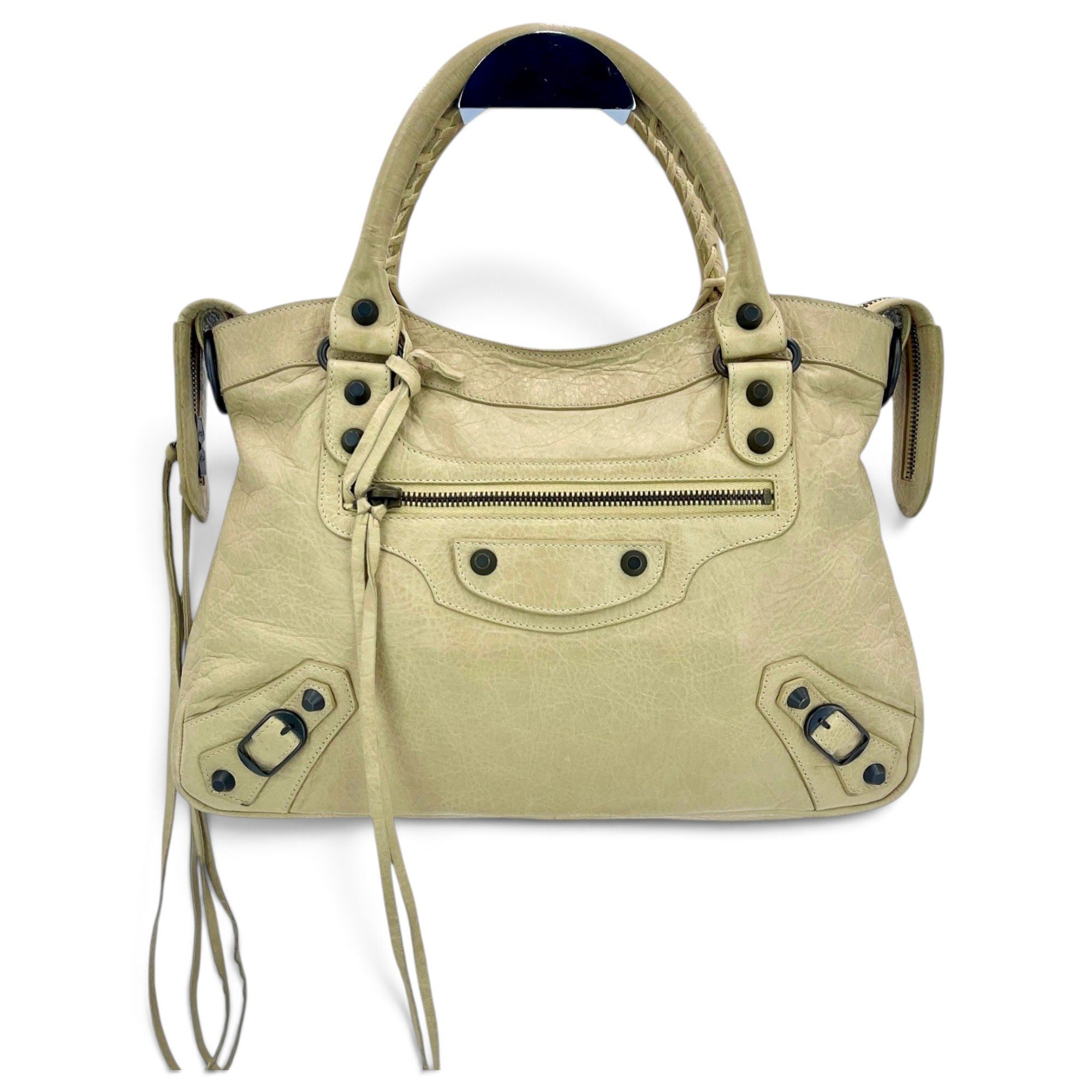 City leather handbag