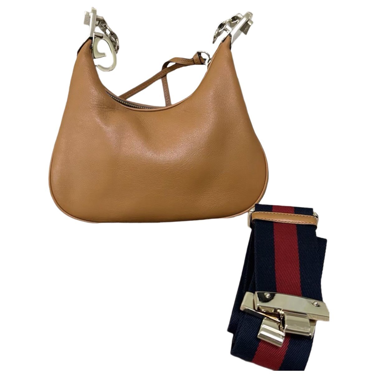 Attache leather handbag