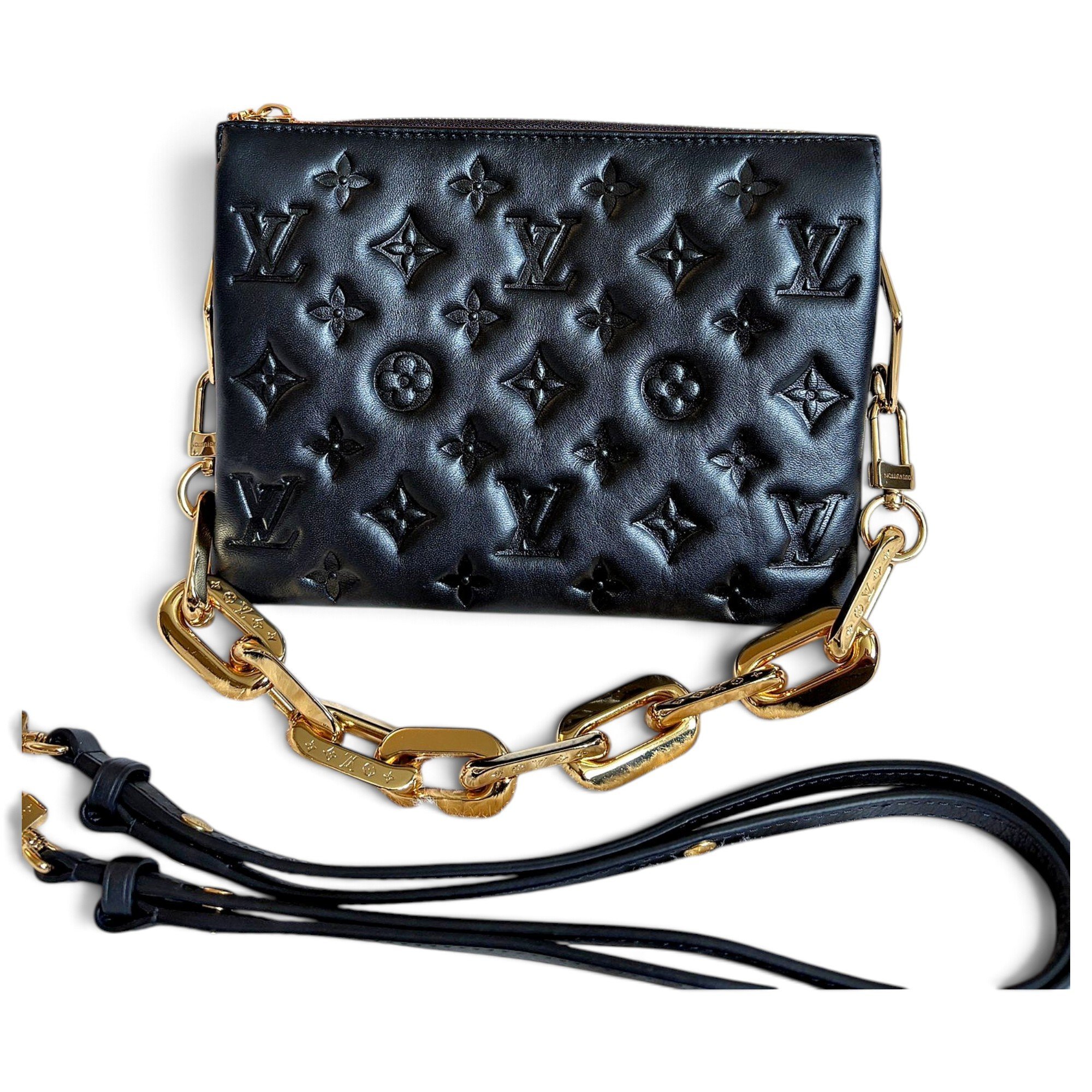 Coussin leather handbag