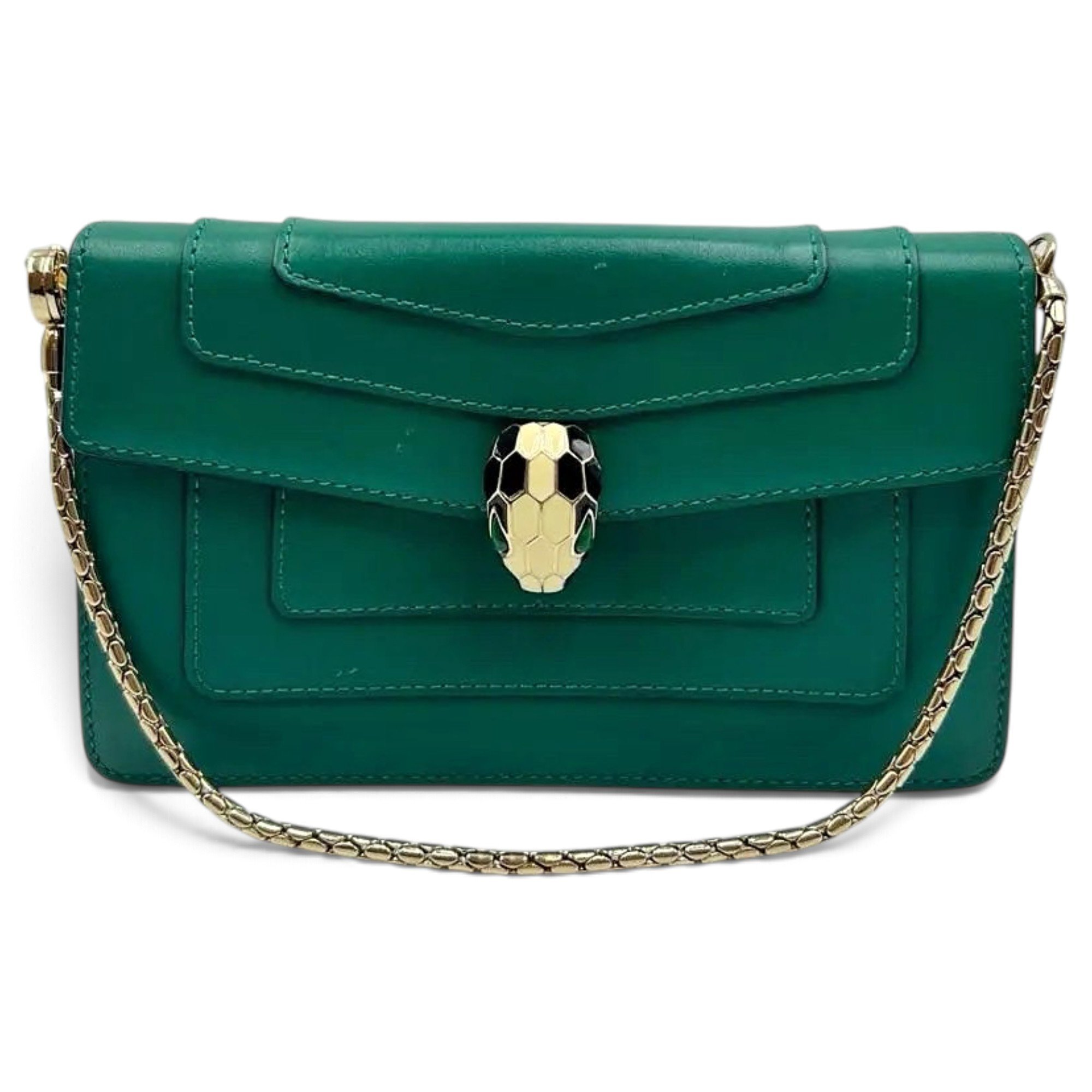 Serpenti leather handbag