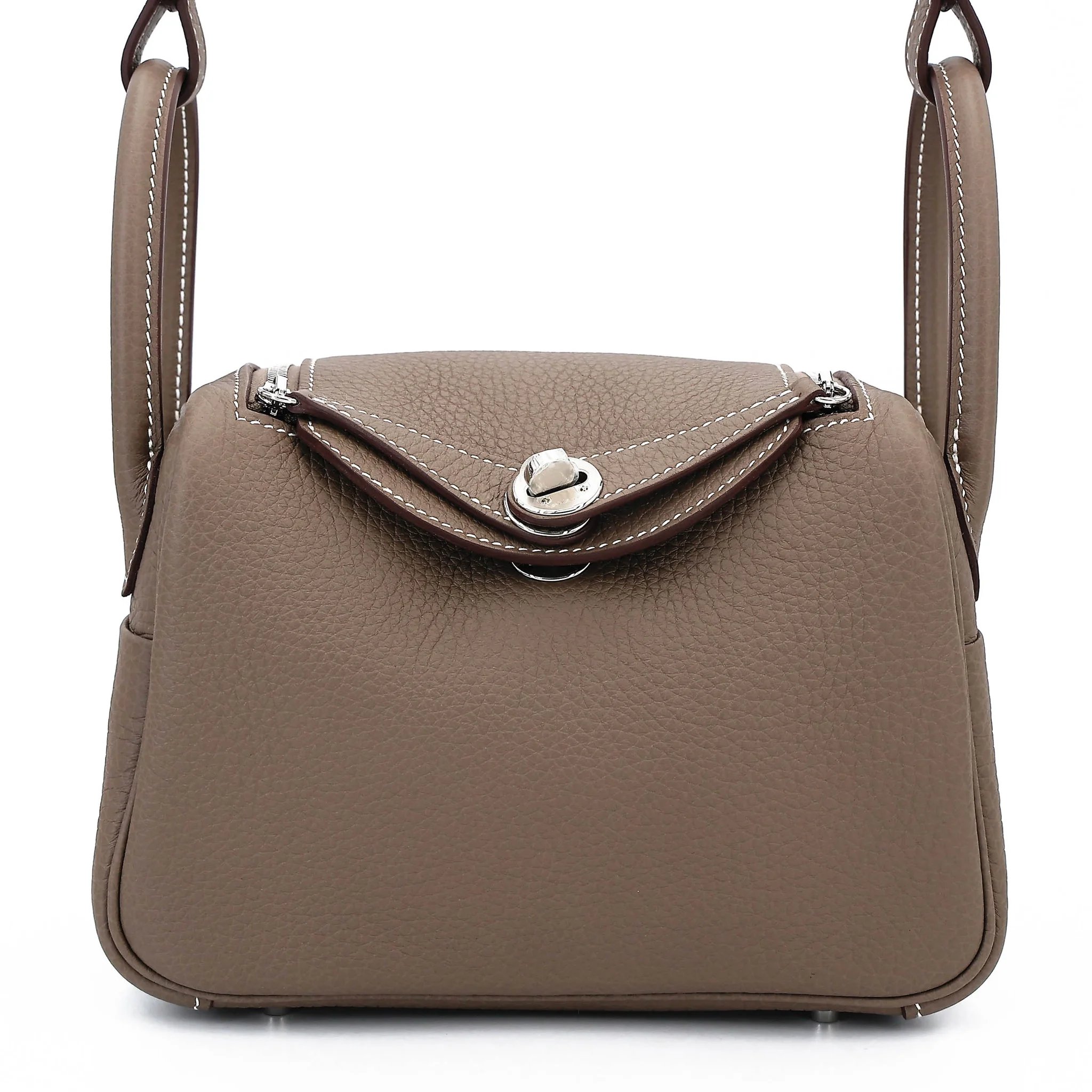 Brand New ( Rank N ) HERMÈS Mini Lindy Etoupe (18) Clemence Palladium hardware G (2026)