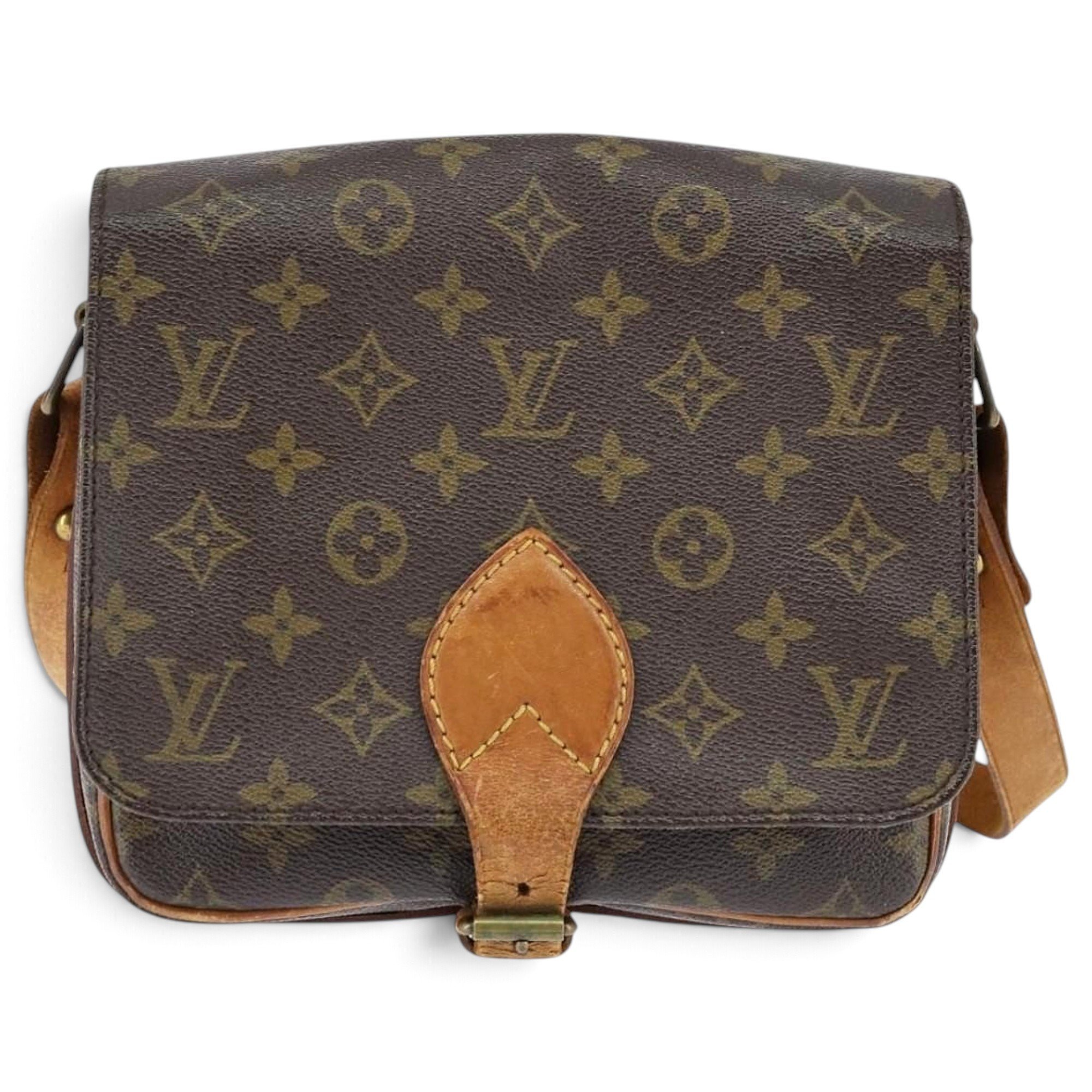 Cartouchière leather handbag