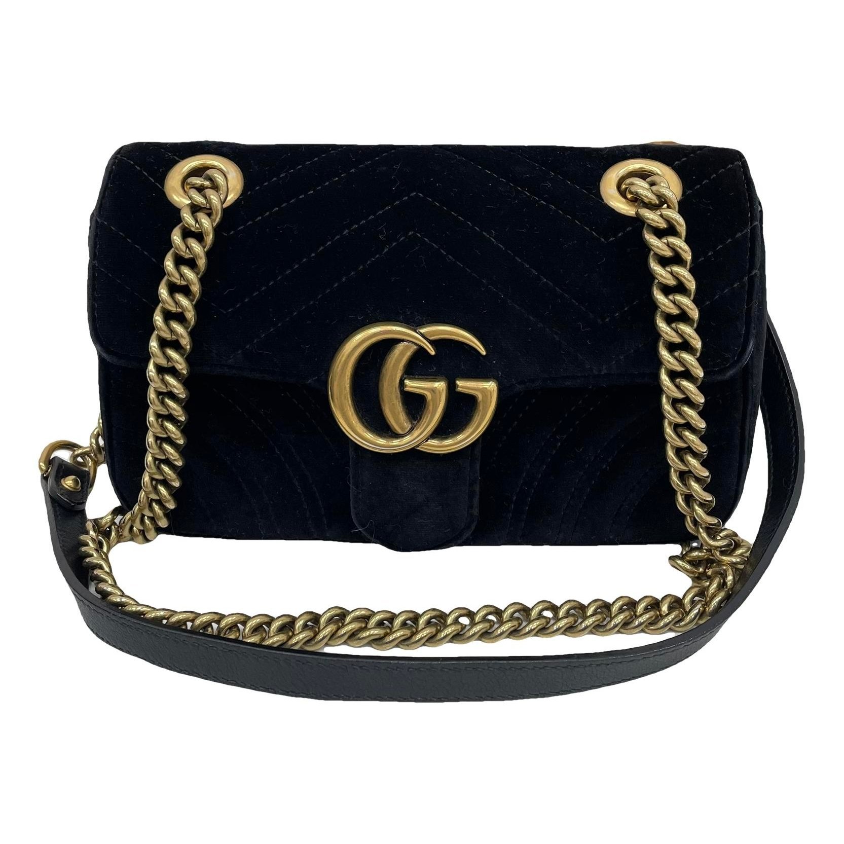 GG Marmont Flap silk handbag