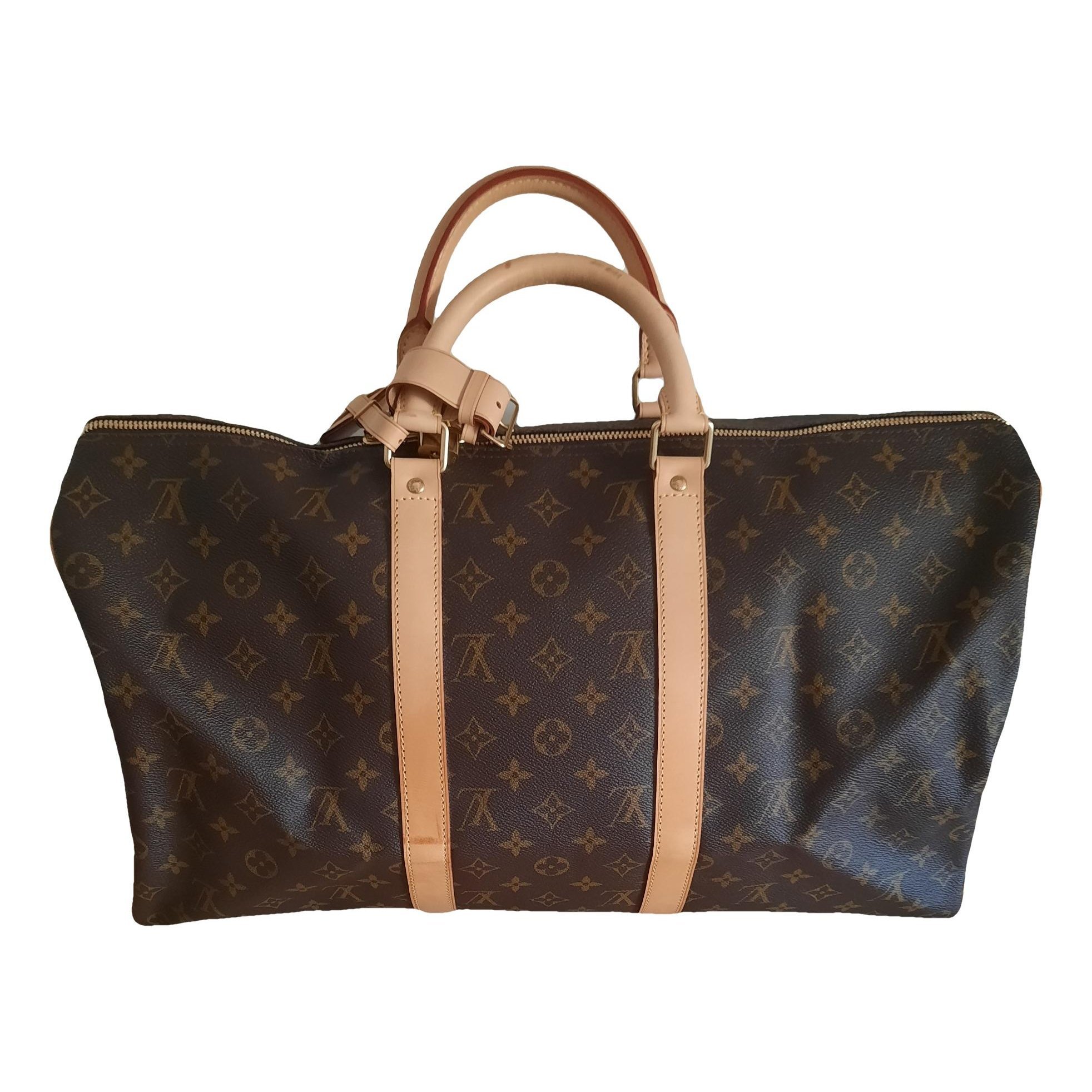 Keepall leather travel bag
