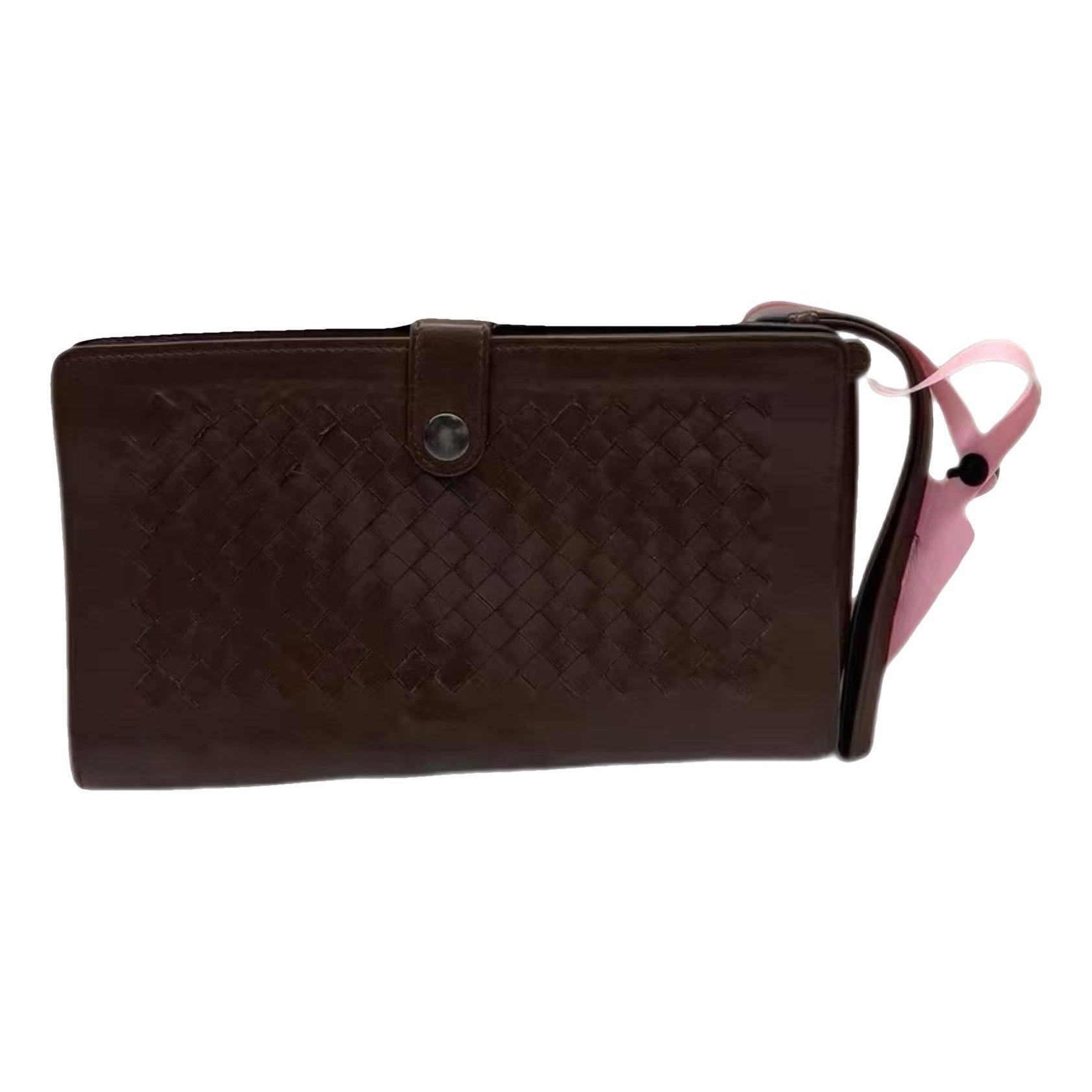 Leather clutch bag