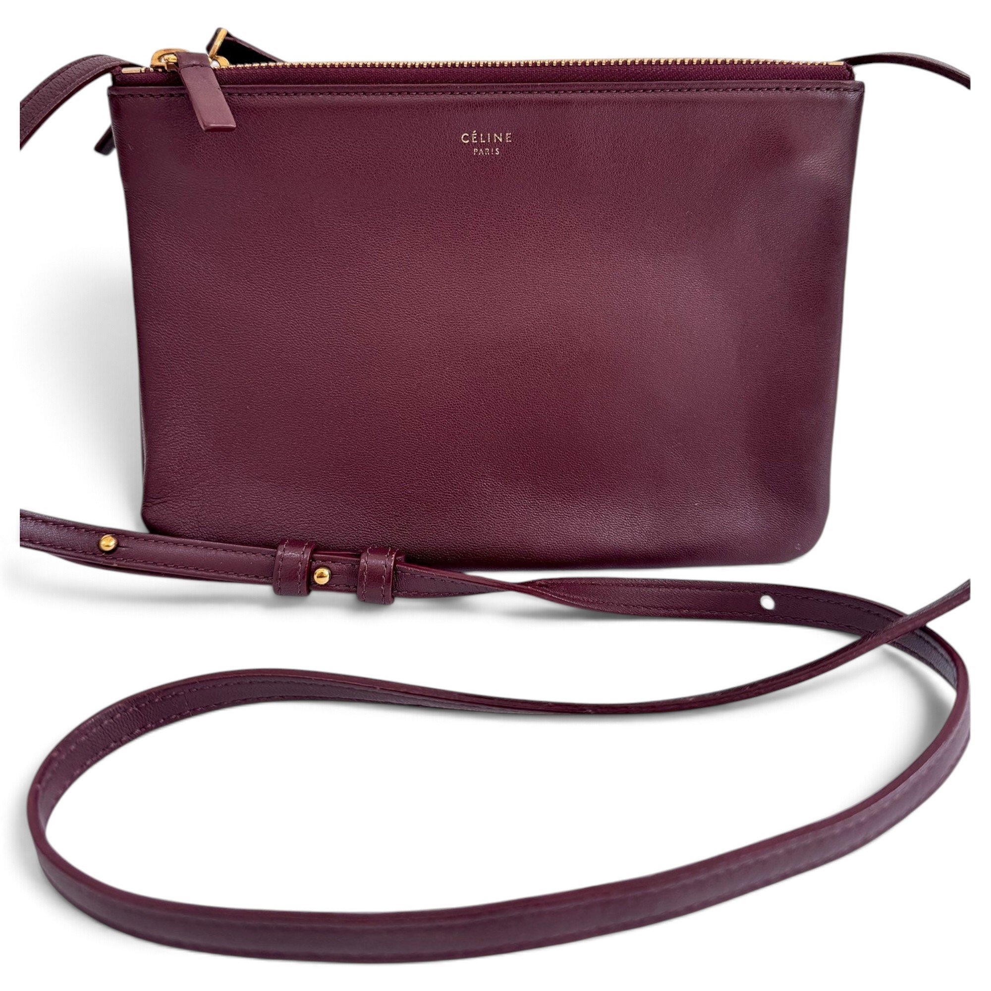 Trio leather crossbody bag