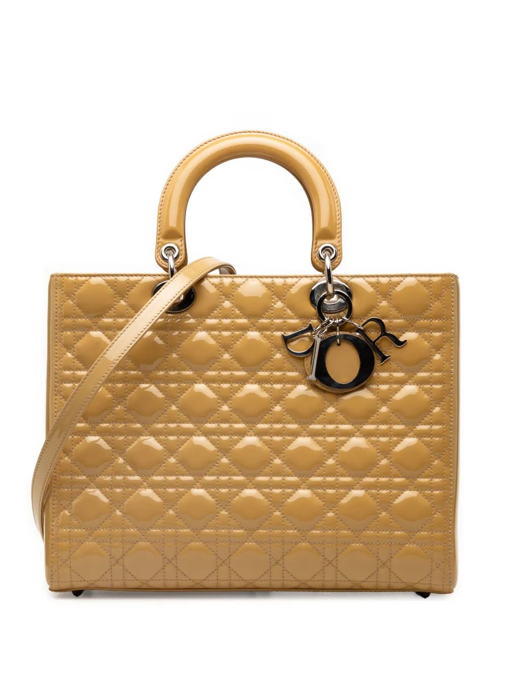 2011 Large Patent Cannage Lady Dior satchel