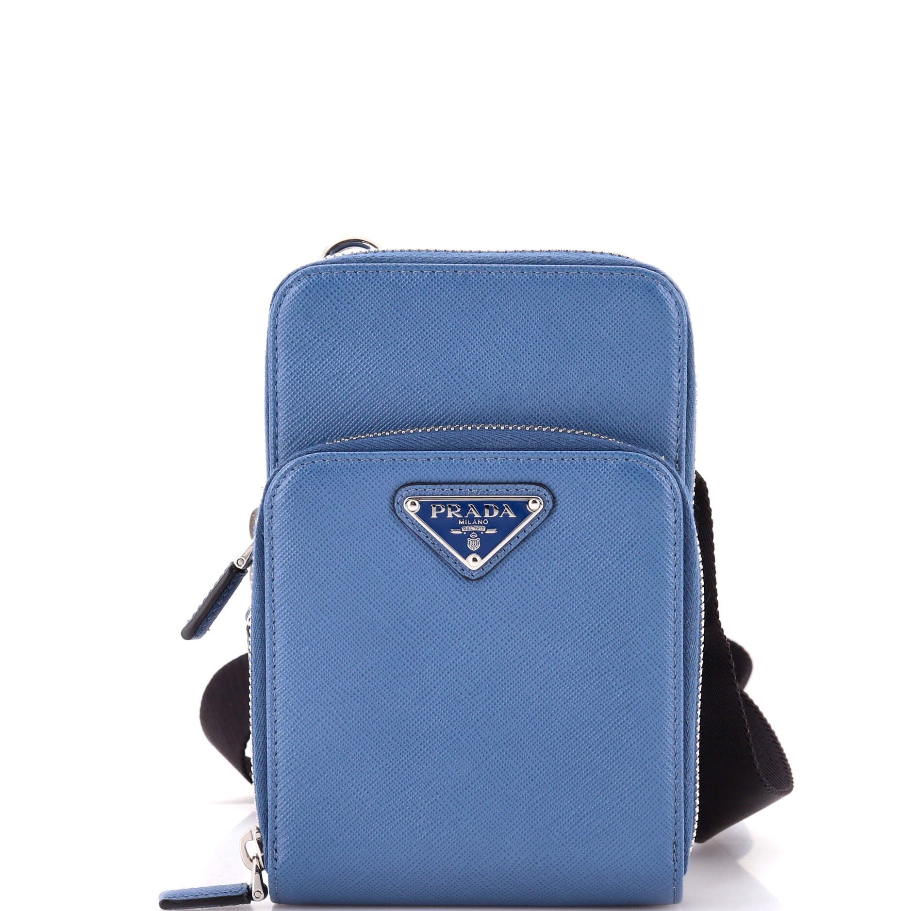 Front Pocket Phone Holder Crossbody Bag Saffiano Leather