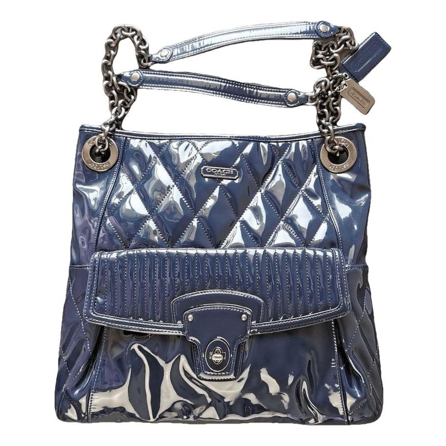 Signature Sufflette patent leather handbag