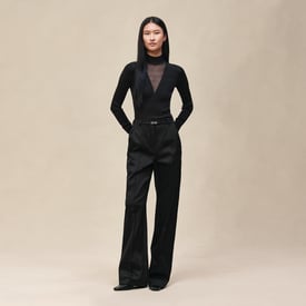 High-waisted wide pants