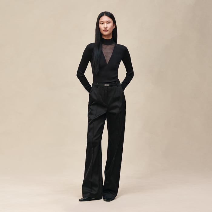 Noir High-waisted Wide Pants