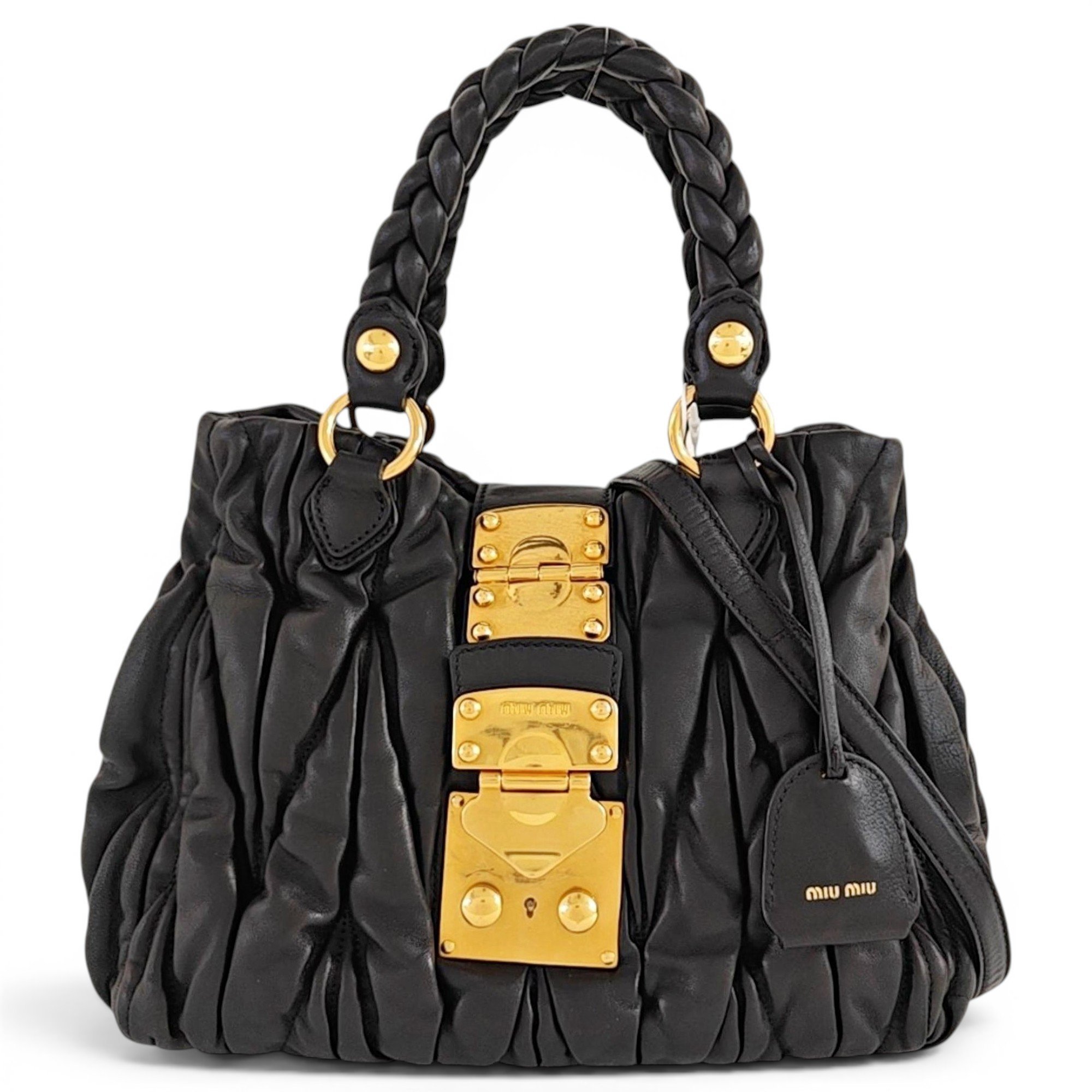 Matelassé leather handbag