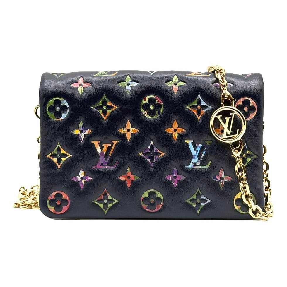 Coussin leather crossbody bag