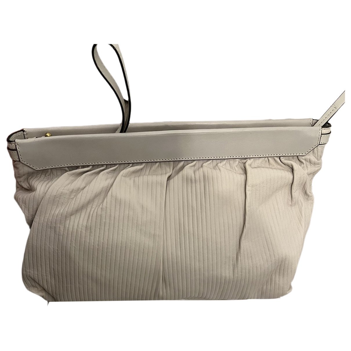Leather clutch bag