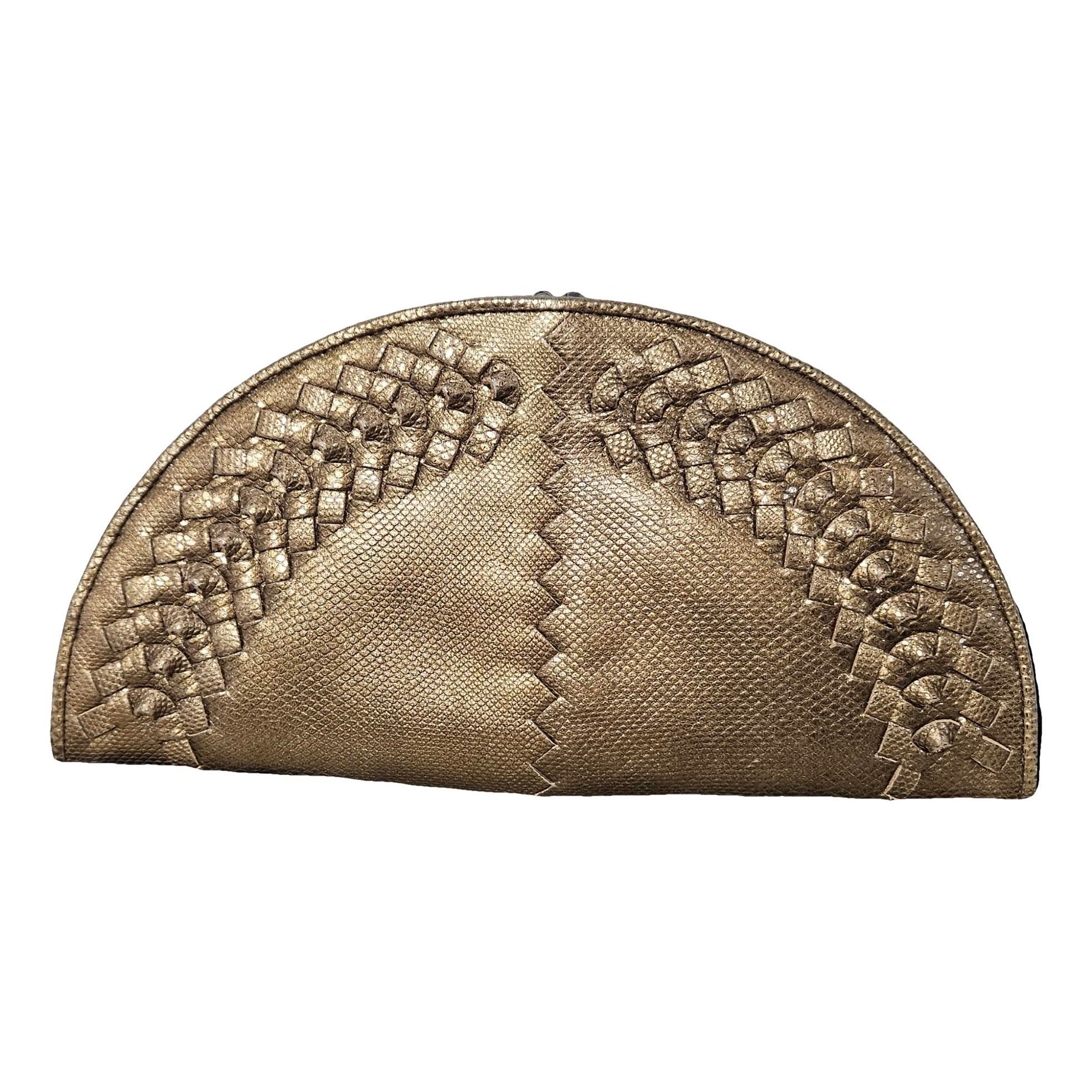Leather clutch bag