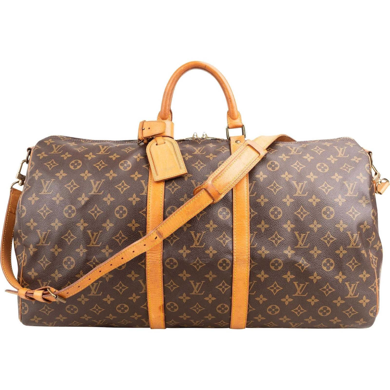 Keepall leather travel bag