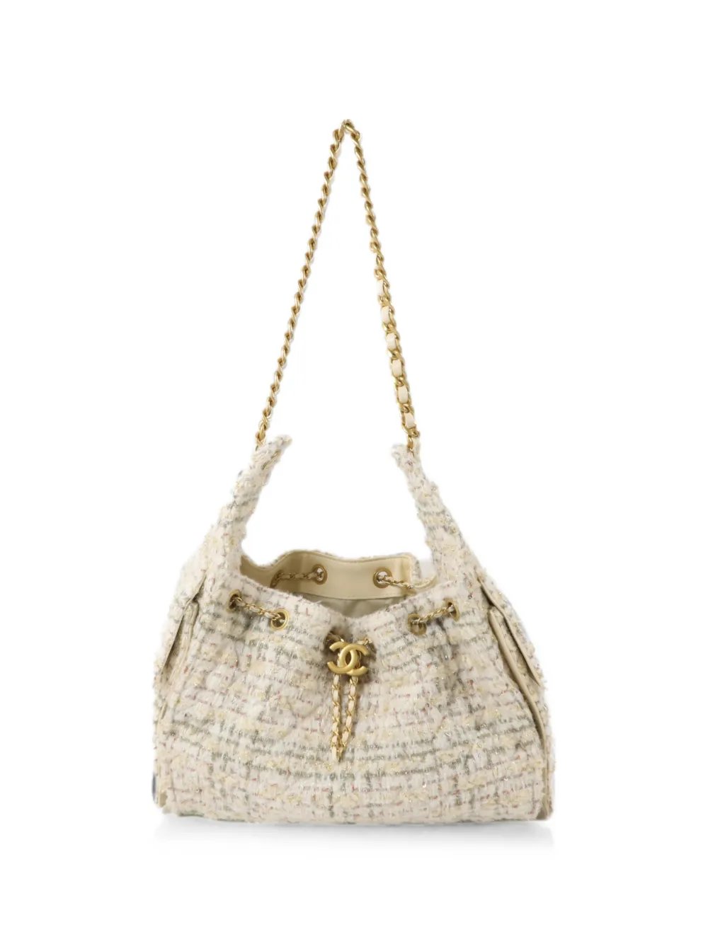 CC tweed shoulder bag