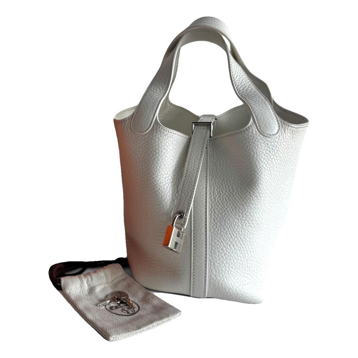 Picotin leather tote