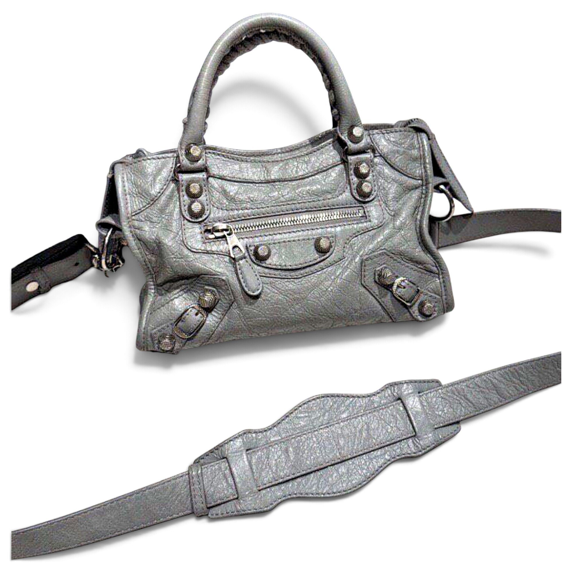 City leather handbag