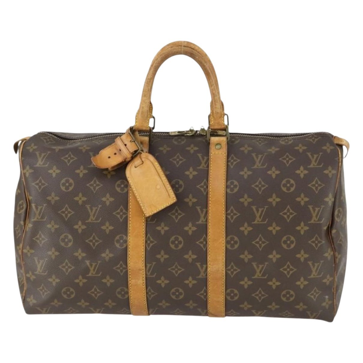 Keepall leather travel bag