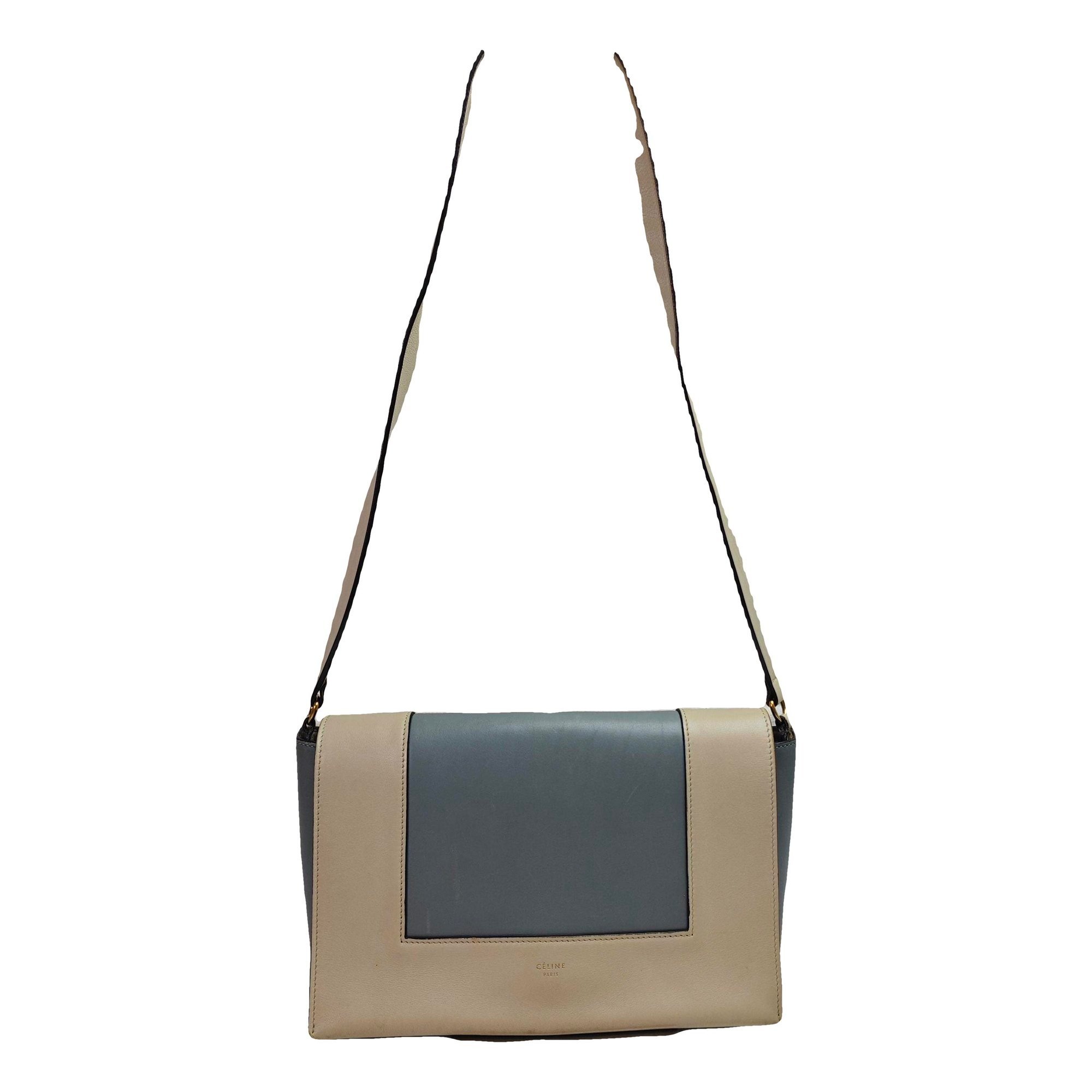 Frame leather handbag