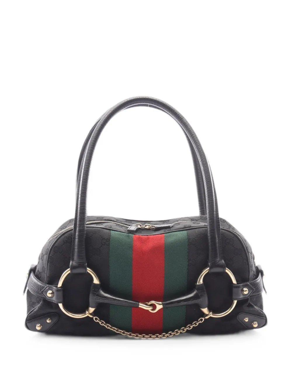 2000s Horsebit GG canvas handbag