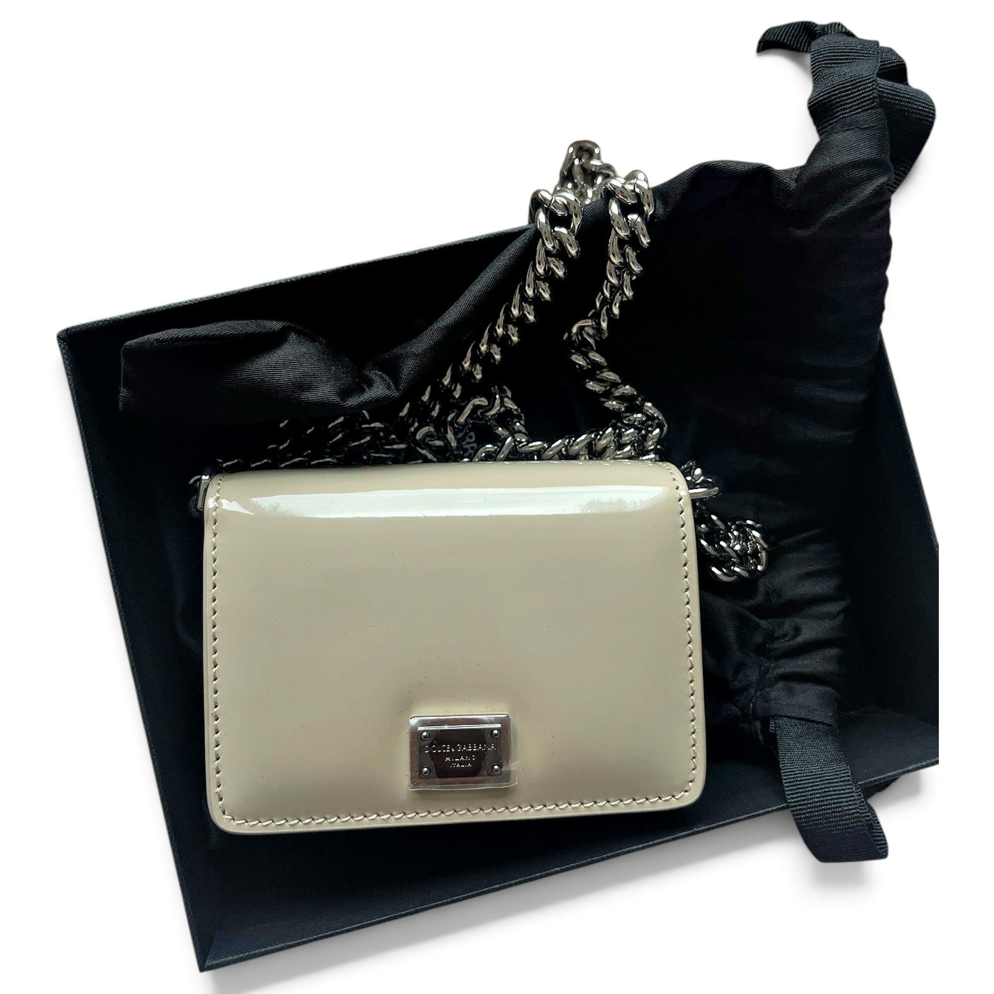 Patent leather handbag