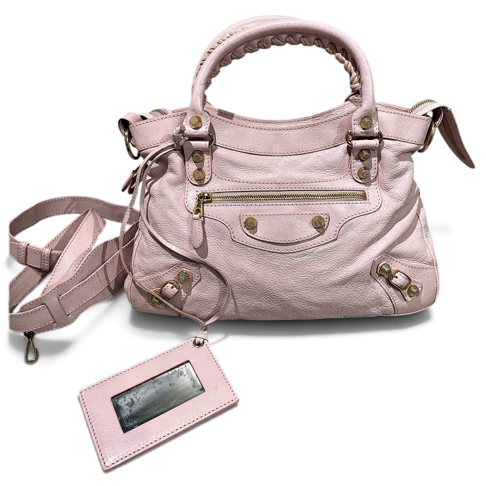 City leather handbag