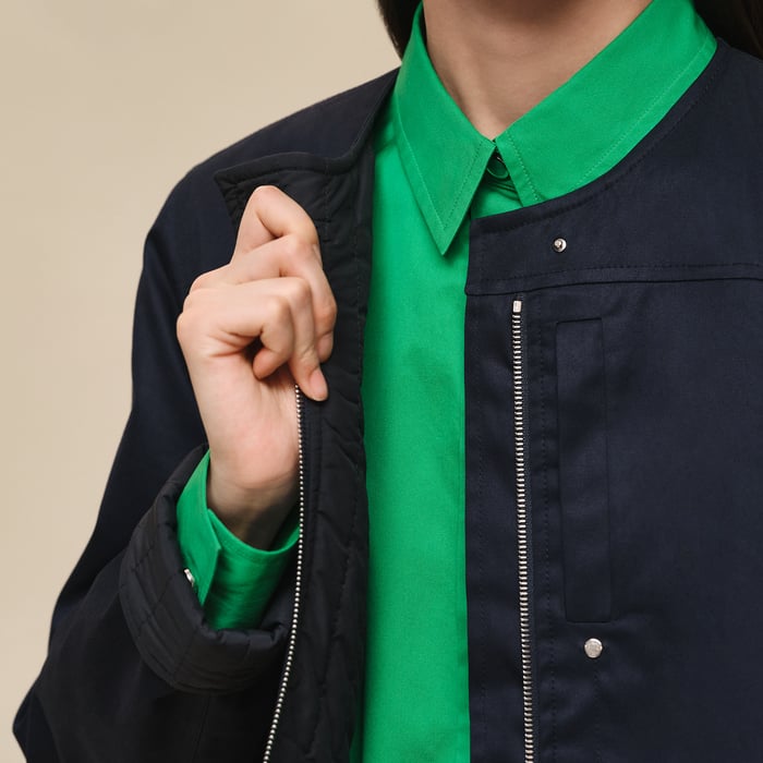 Bleu Noir Cotton Twill Jacket