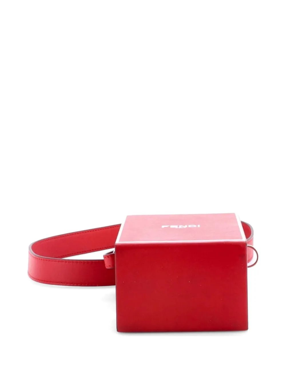 Logo Vertical Box Leather crossbody bag