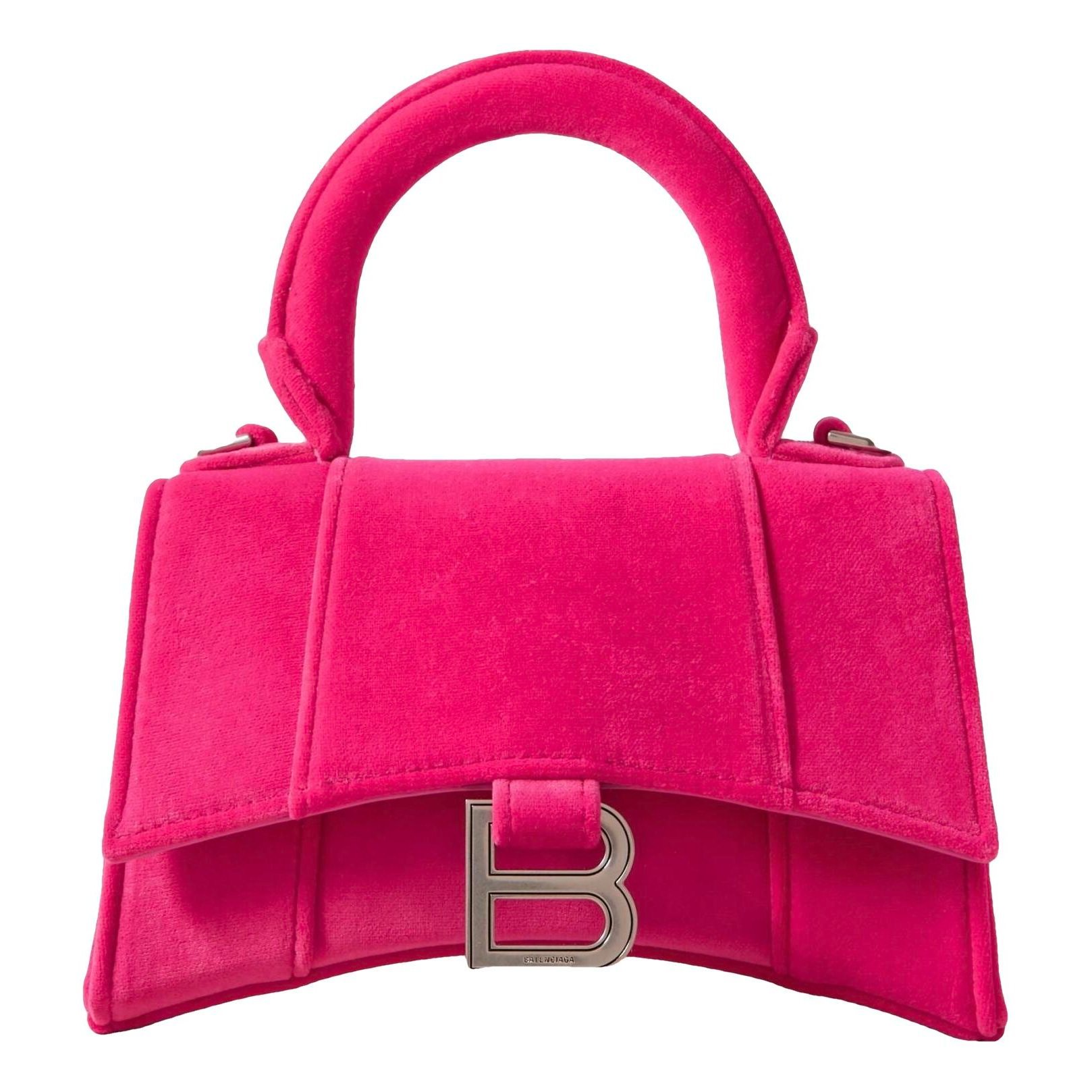 Hourglass velvet handbag