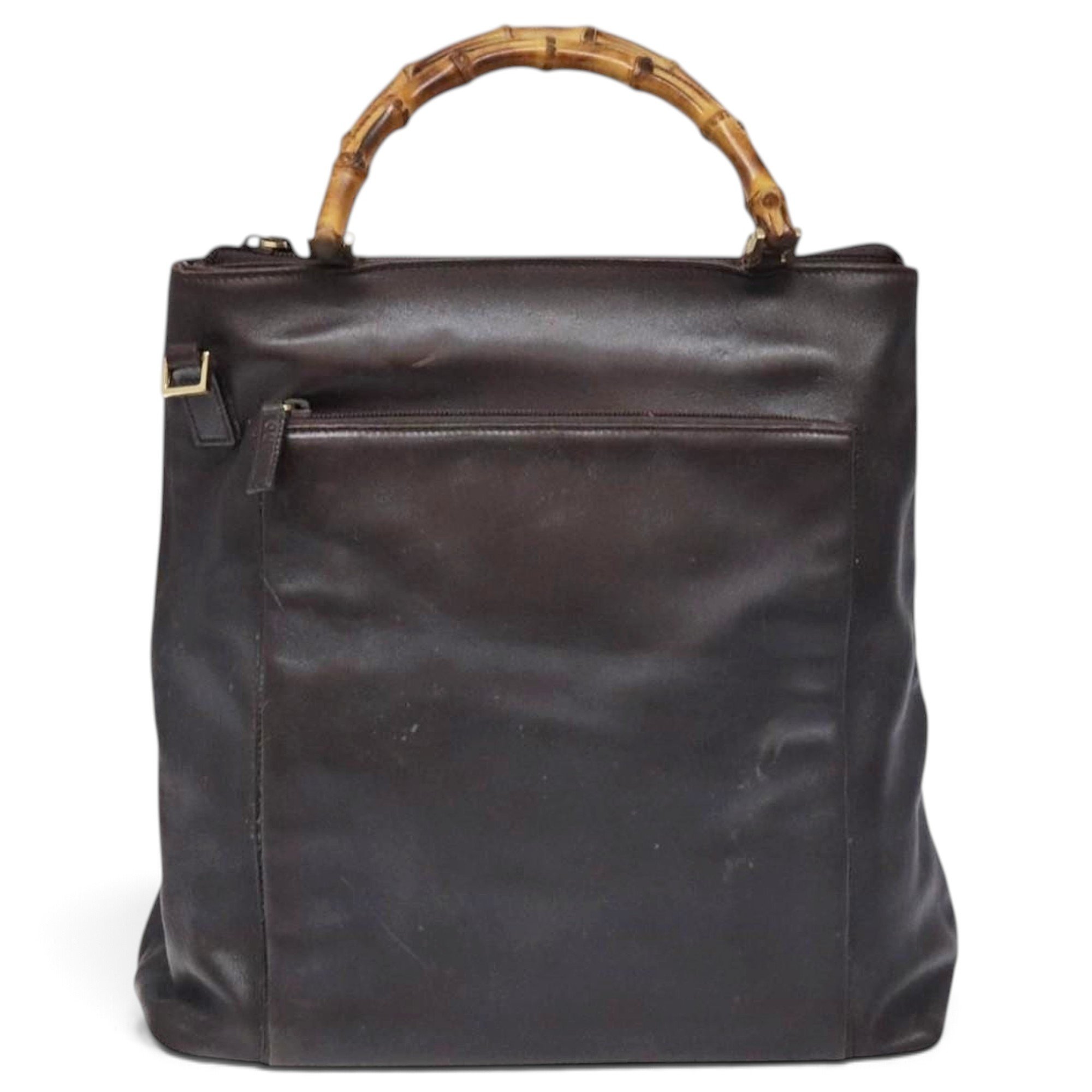 Bamboo leather handbag