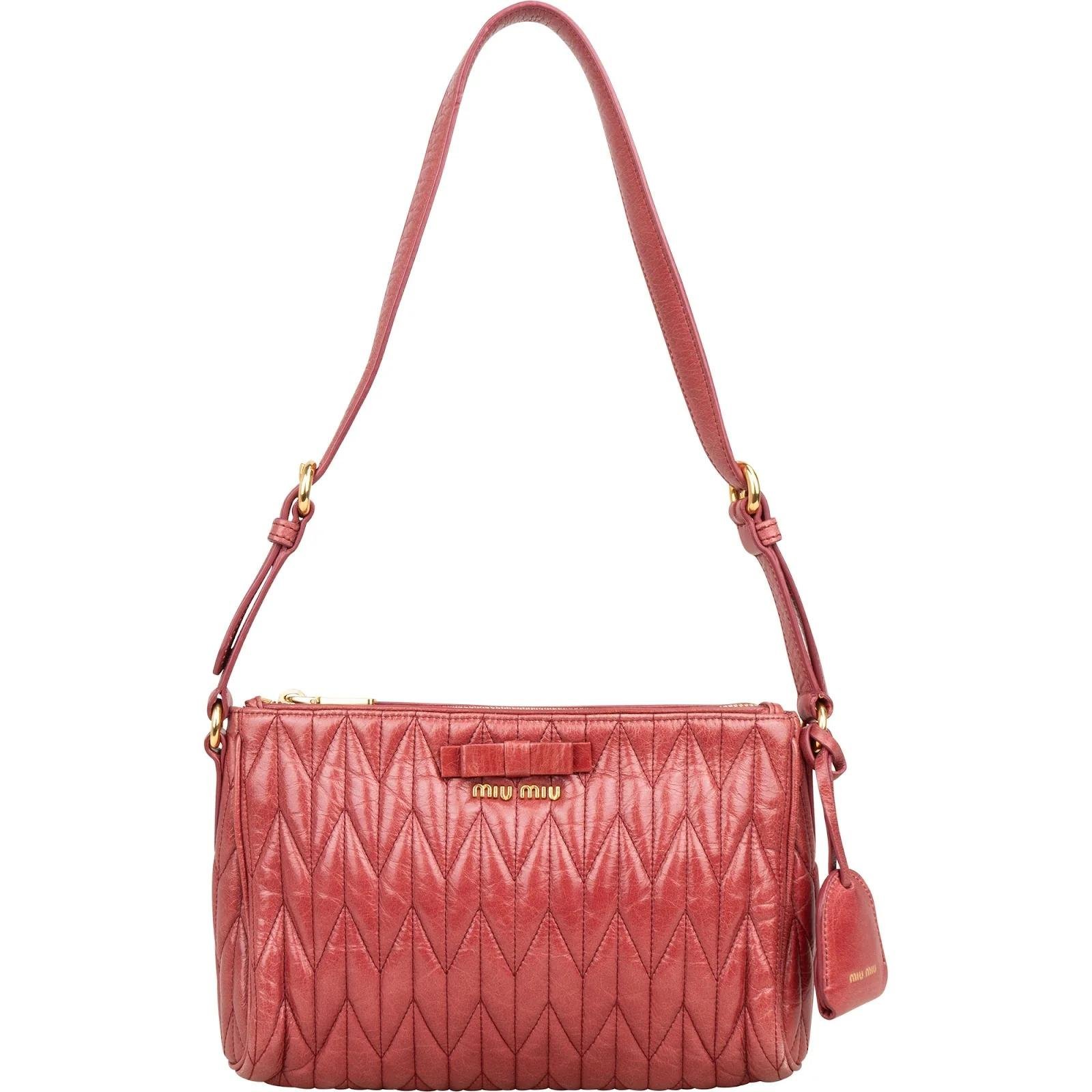 Matelassé leather handbag