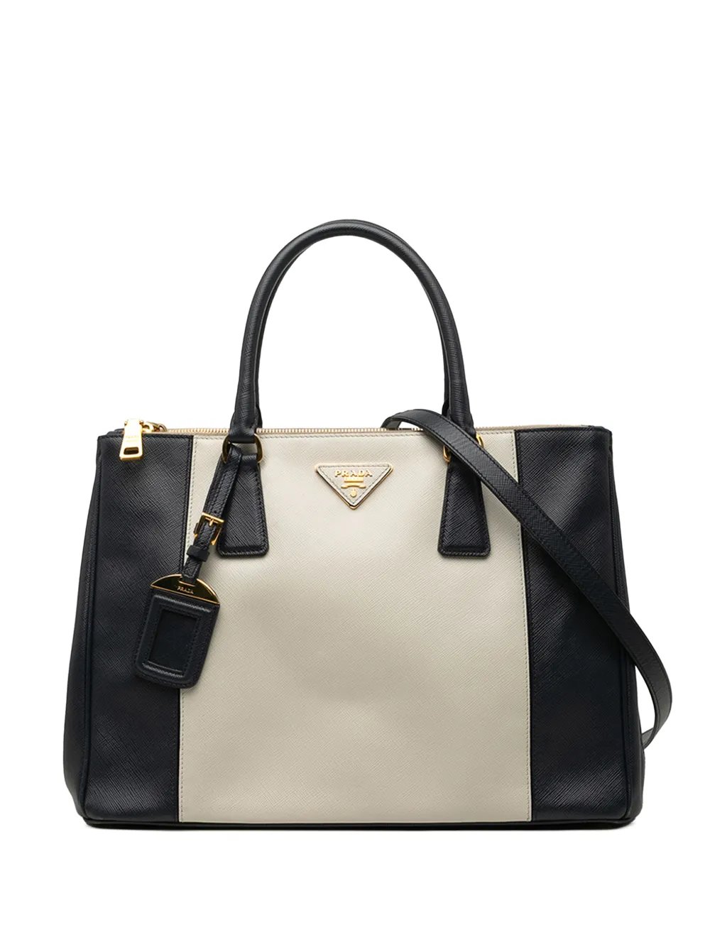 2013-2026 Medium Bicolor Saffiano Lux Galleria Double Zip satchel