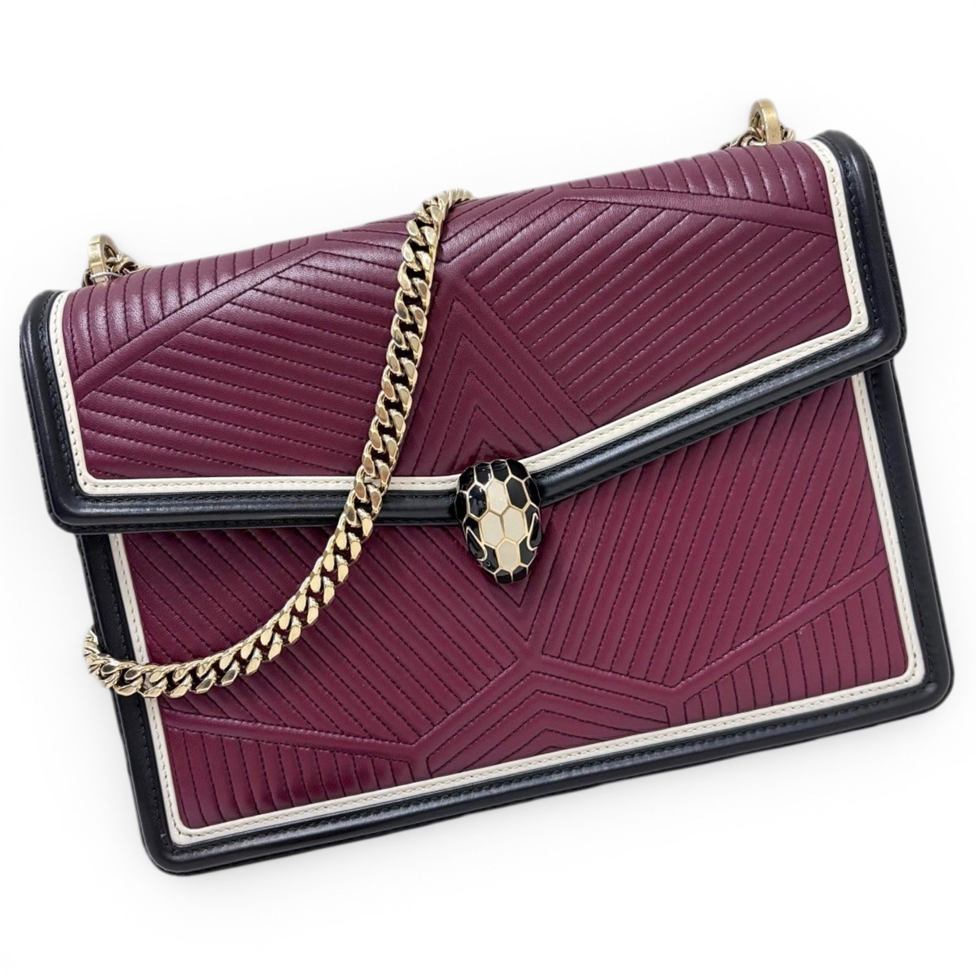 Serpenti leather handbag