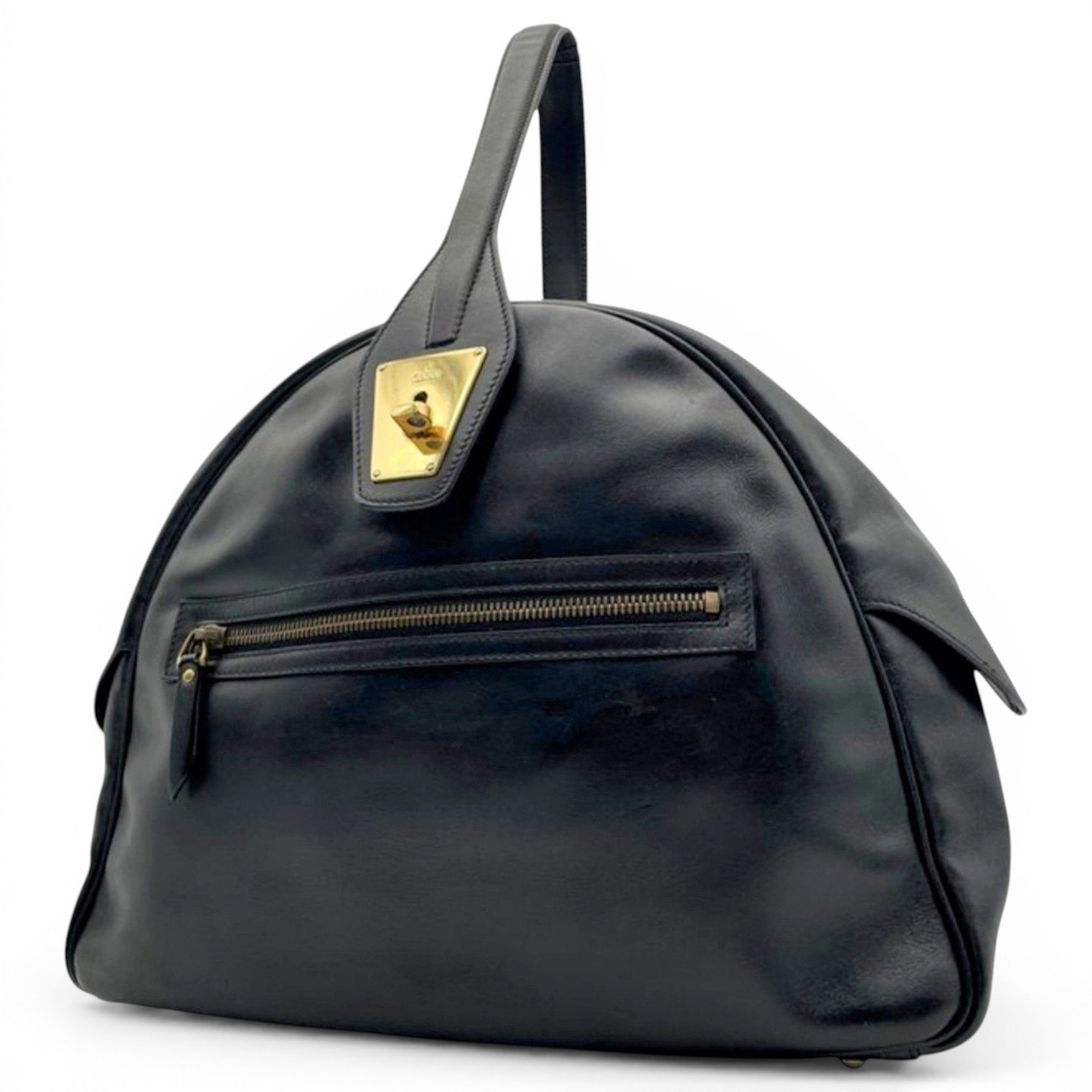 Dôme leather handbag