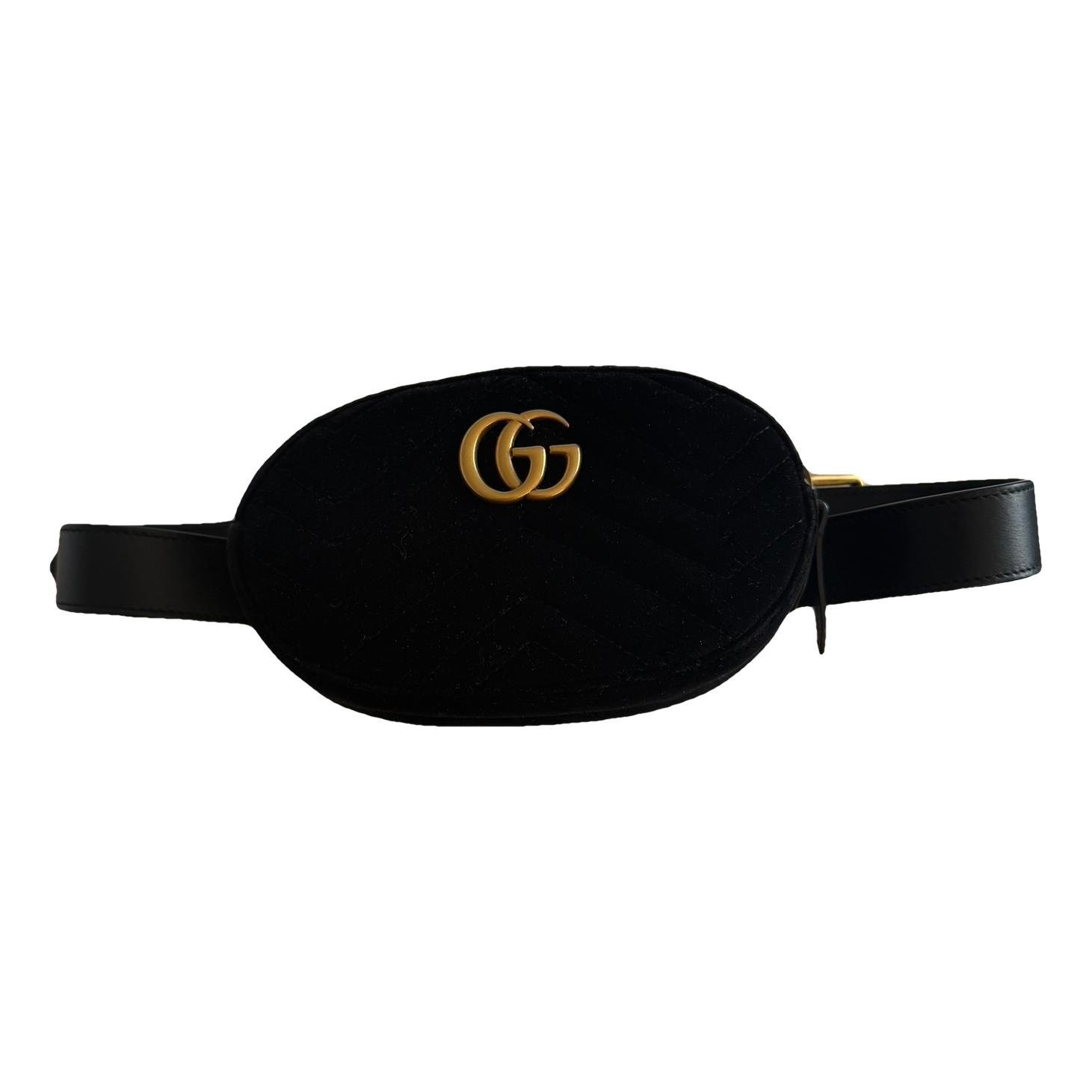 GG Marmont Oval velvet handbag