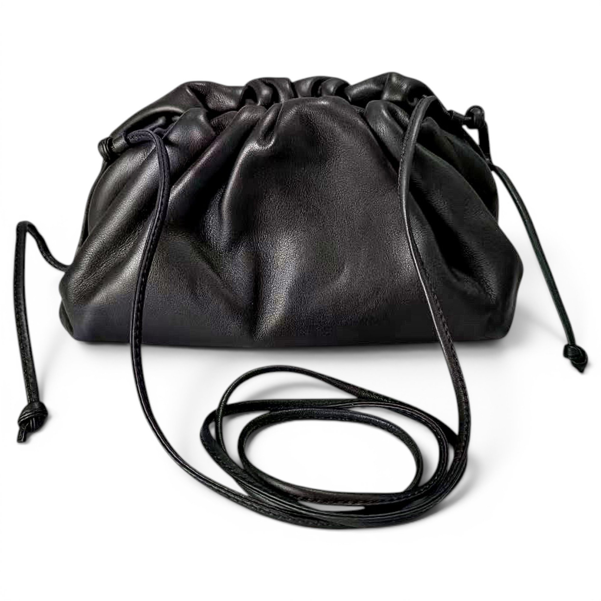 Pouch leather handbag