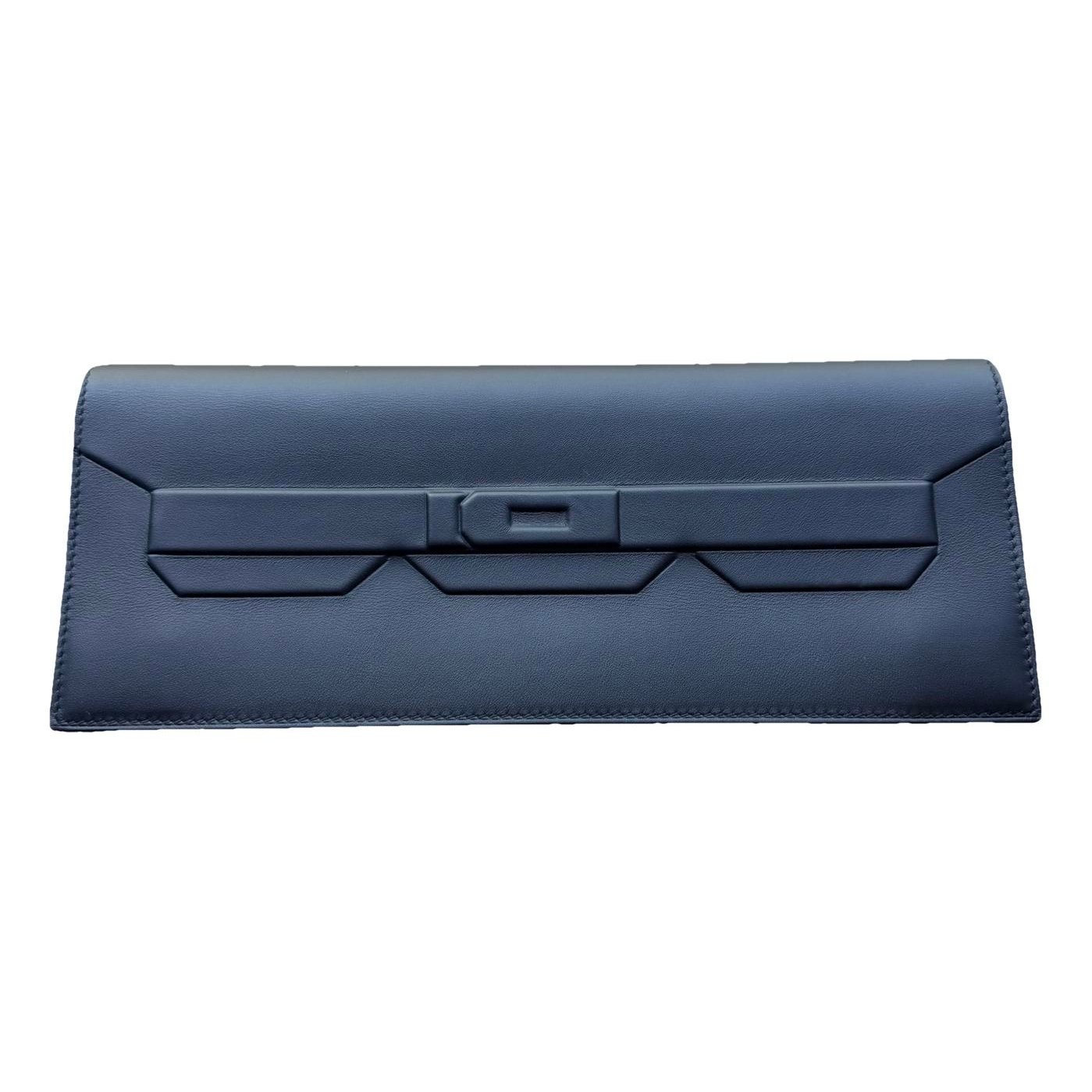 Birkin Shadow leather clutch bag