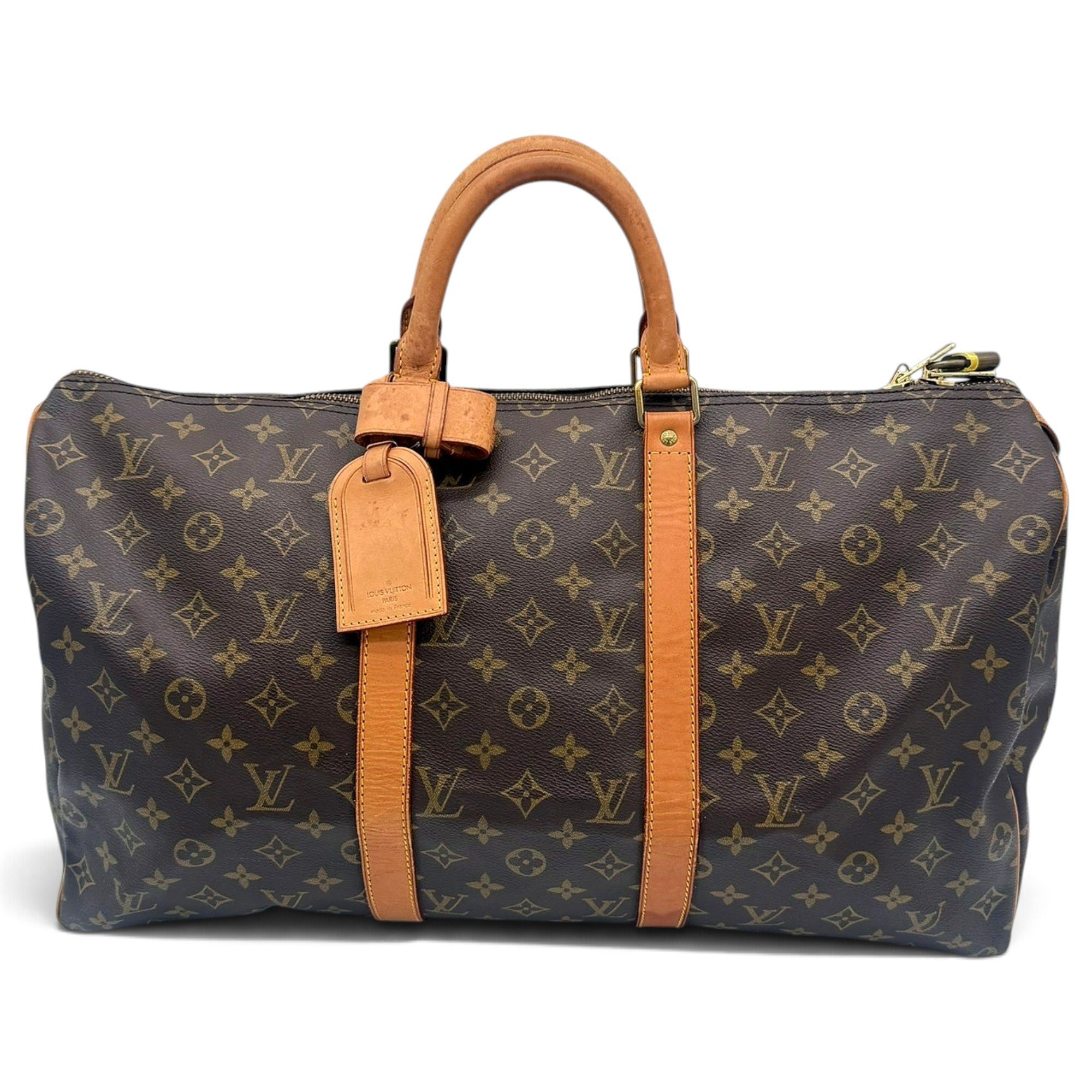 Keepall leather travel bag