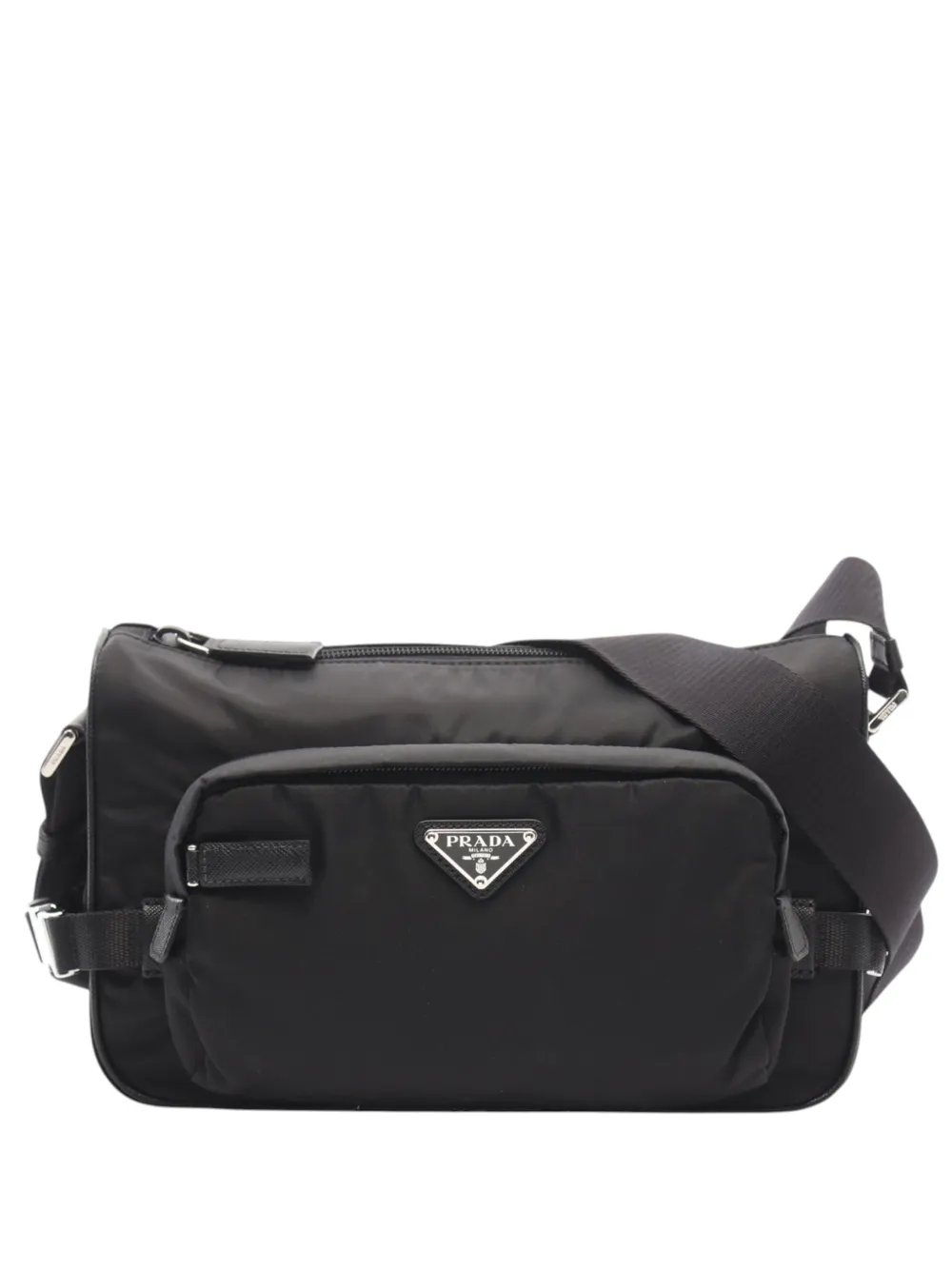 2019 Medium Saffiano Trimmed Re Nylon crossbody bag