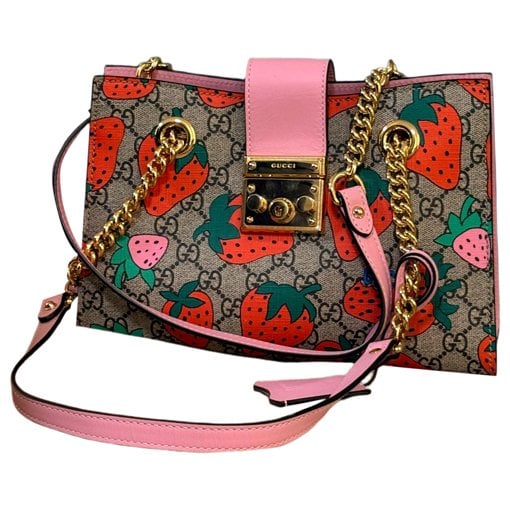 Padlock leather handbag