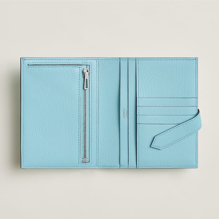 Bleu Zéphyr Bearn Compact Wallet