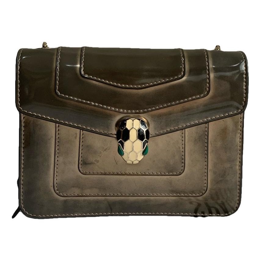 Serpenti patent leather handbag