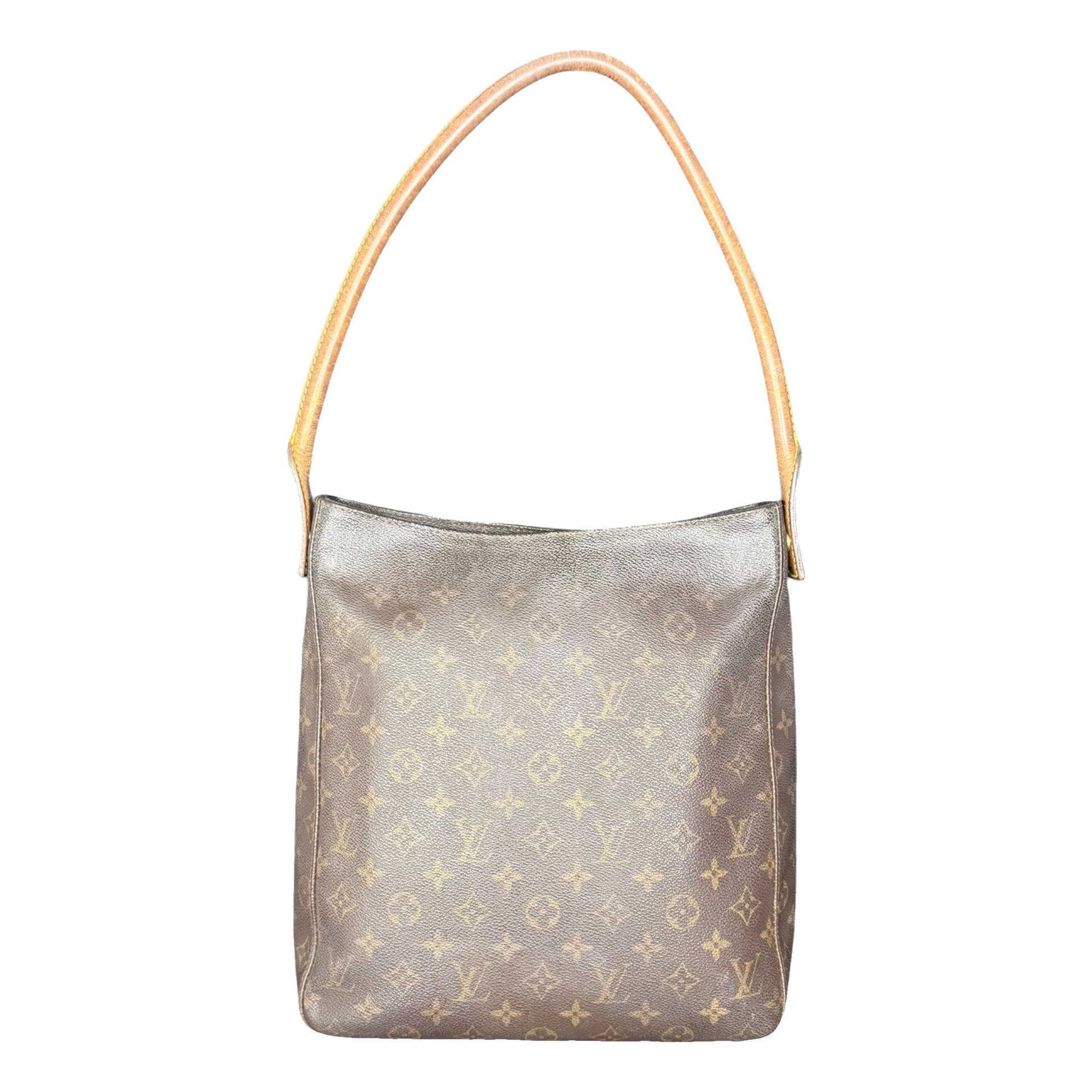 Looping leather handbag