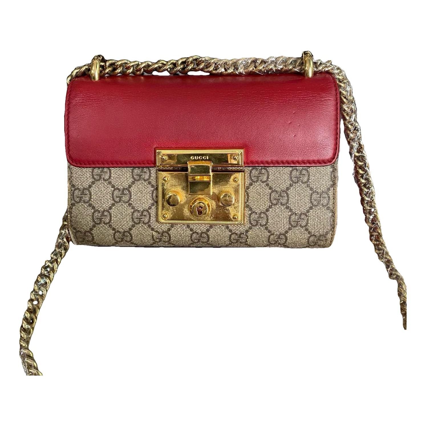 Padlock leather handbag