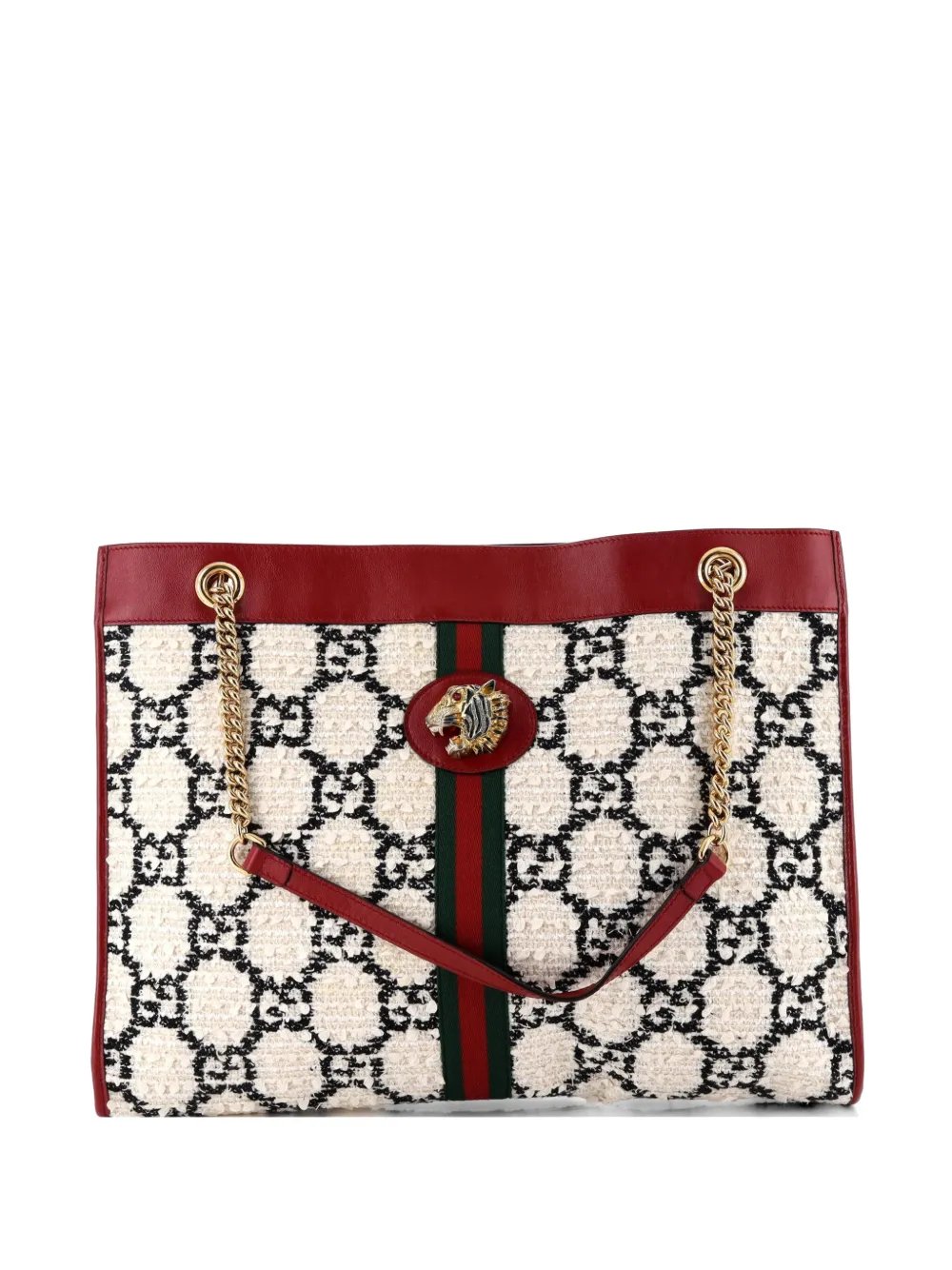 Rajah Chain GG Tweed Large tote bag