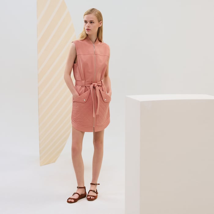 Rose Bubinga Dress With Equestrian Details