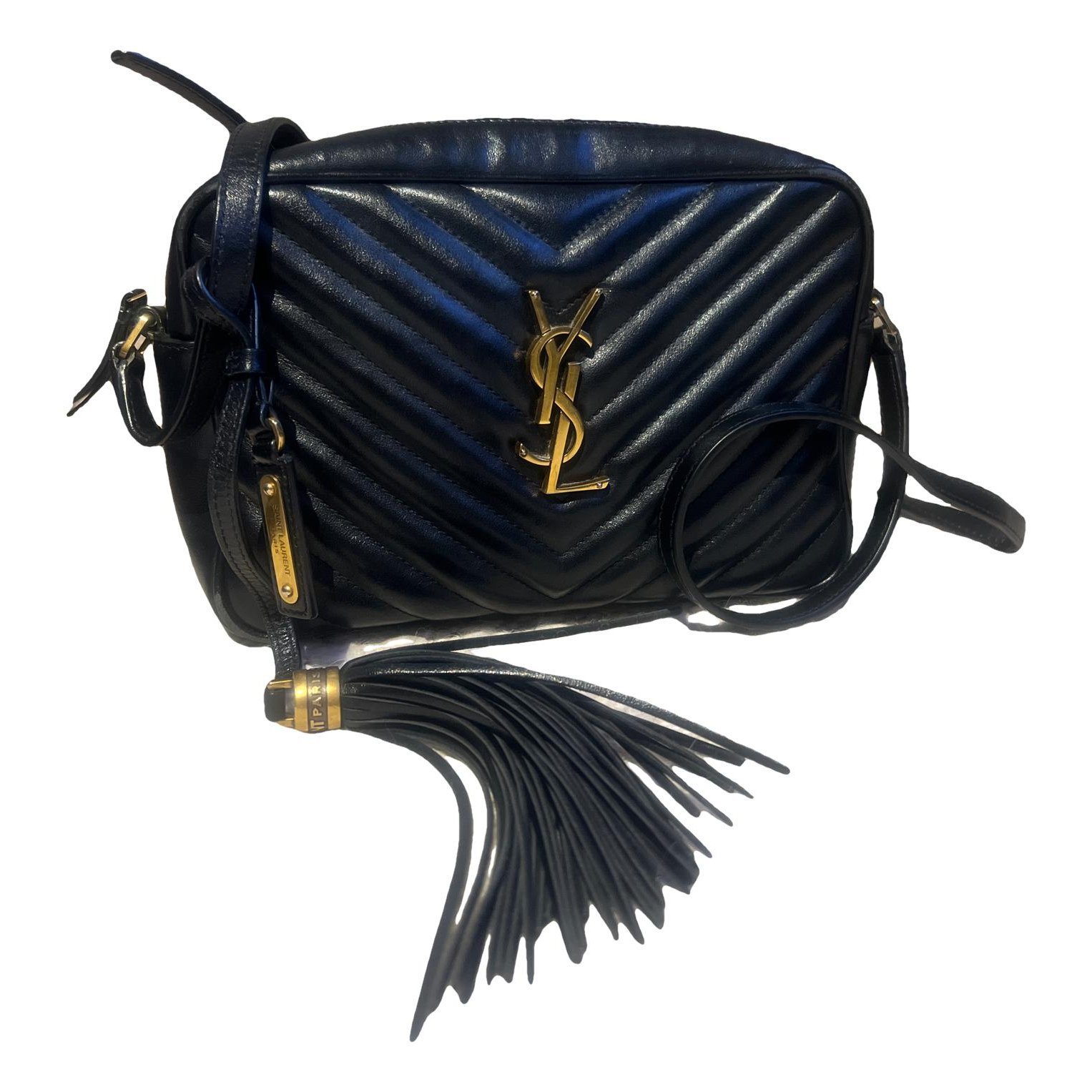 Camera Lou leather crossbody bag