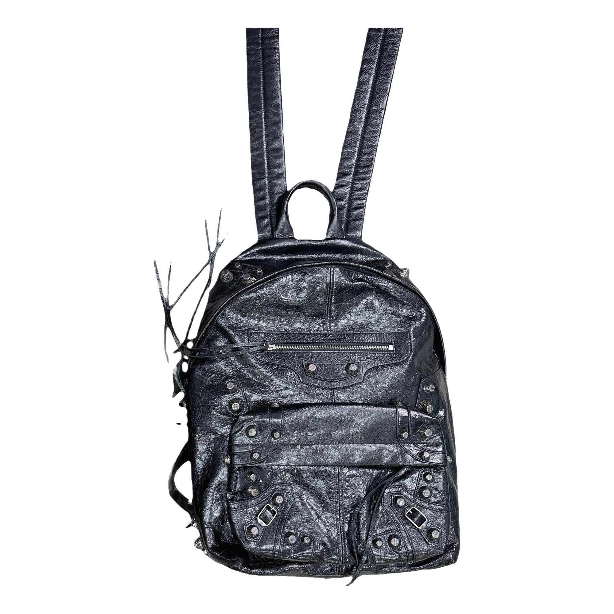 Leather backpack